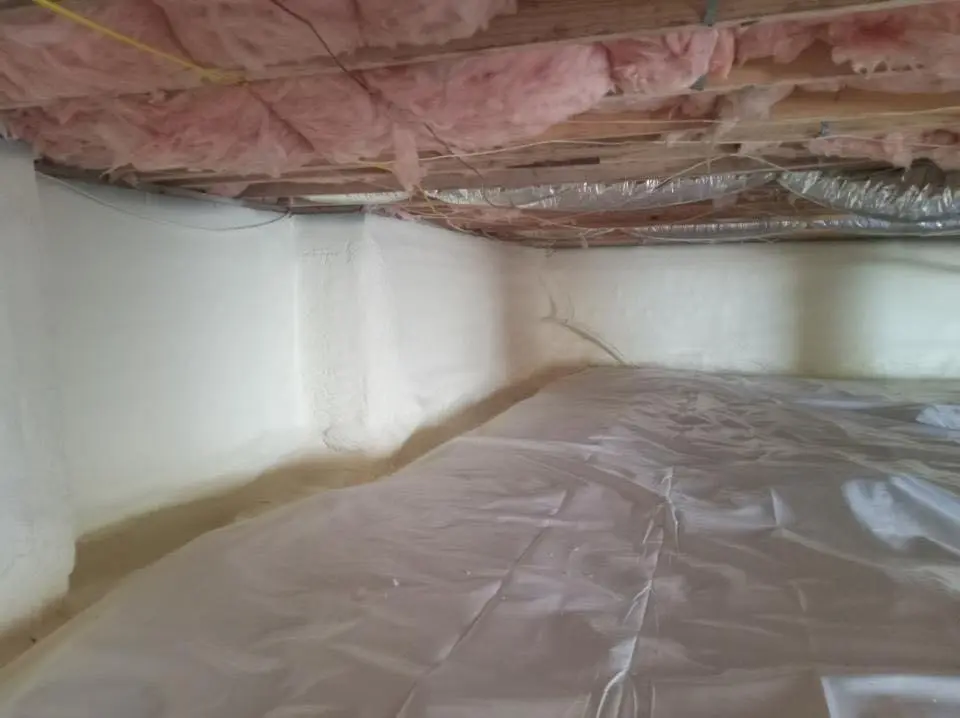 Crawl space encapsulation with closed-cell spray foam for Attic Insulation in Fair Oaks